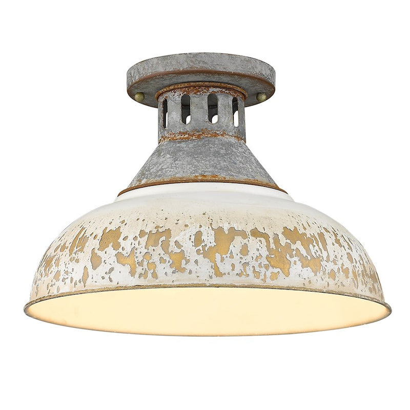 Golden Lighting Kinsley 1 Light Semi-Flush, Steel