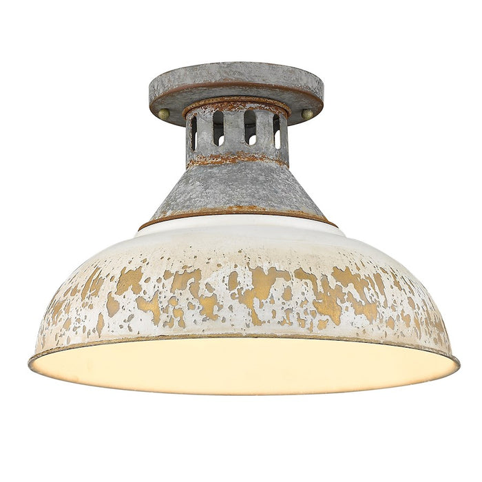 Golden Lighting Kinsley 1 Light Semi-Flush, Steel