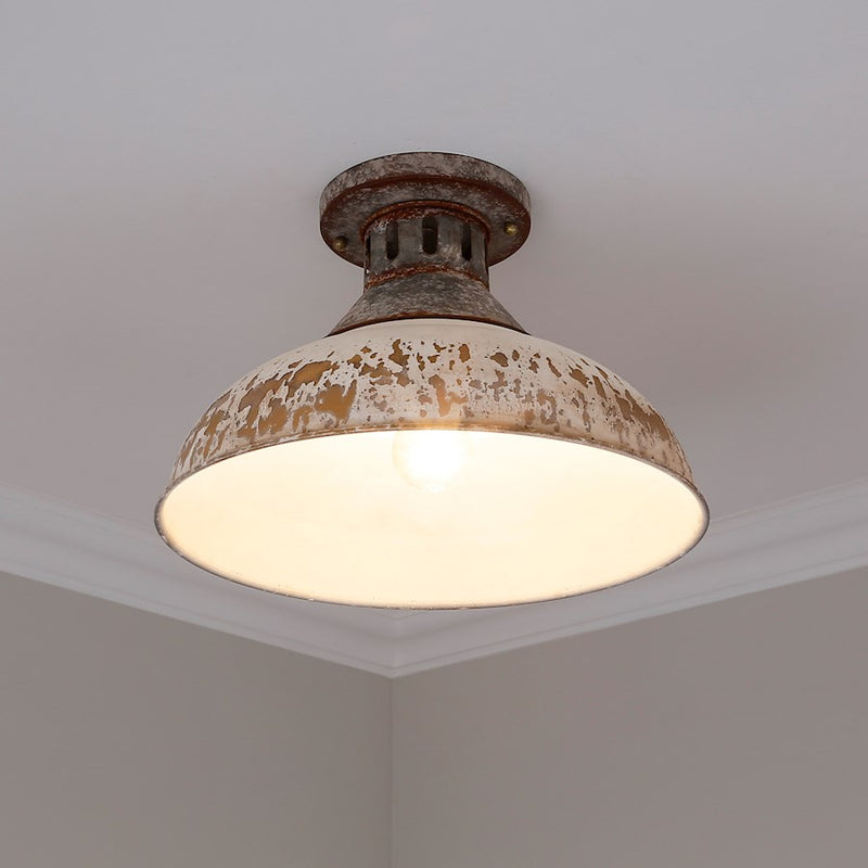 Golden Lighting Kinsley 1 Light Semi-Flush, Steel