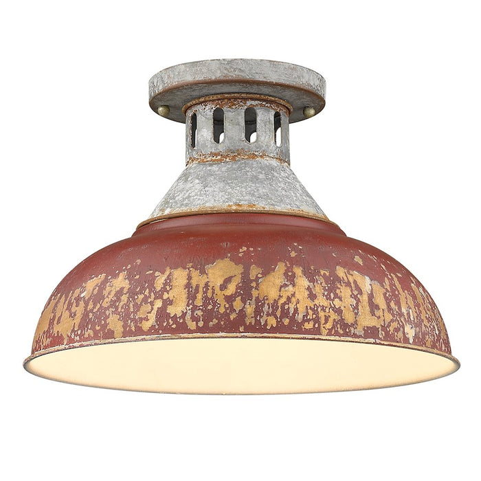 Golden Lighting Kinsley 1 Light Semi-Flush, Steel
