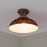 Golden Lighting Kinsley 1 Light Semi-Flush, Steel