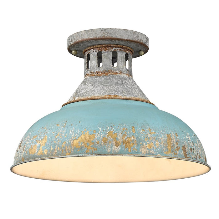 Golden Lighting Kinsley 1 Light Semi-Flush, Steel