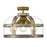 Golden Lighting Bavaria 3 Light Semi-Flush, Colonial Steel