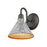 Golden Jasper 1-Light Wall Sconce, Black Iron/Galvanized Steel