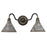 Golden Lighting Jasper 2 Light Bath Vanity, Black Iron/Steel