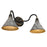 Golden Lighting Jasper 2 Light Bath Vanity, Black Iron/Steel