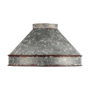 Golden Lighting Jasper 14in 3-Light Flush Mount | Farmhouse Antique Black Iron and Galvanized Steel | Hallway & Laundry Room | Model 0877-FM ABI-GV