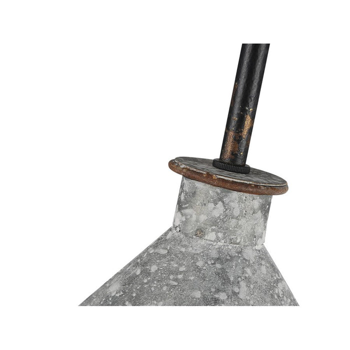 Golden Jasper 1-Lt Pendant, Antique Black Iron/Galvanized Steel