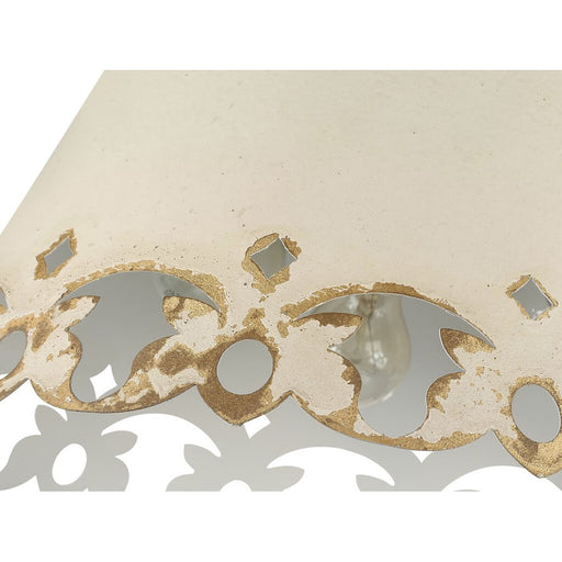 Golden Eloise 3-Light Flush Mount, Antique Ivory/Antique Ivory