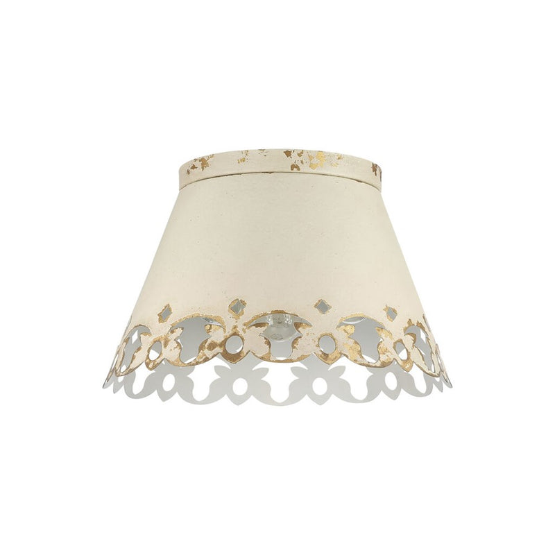 Golden Eloise 3-Light Flush Mount, Antique Ivory/Antique Ivory