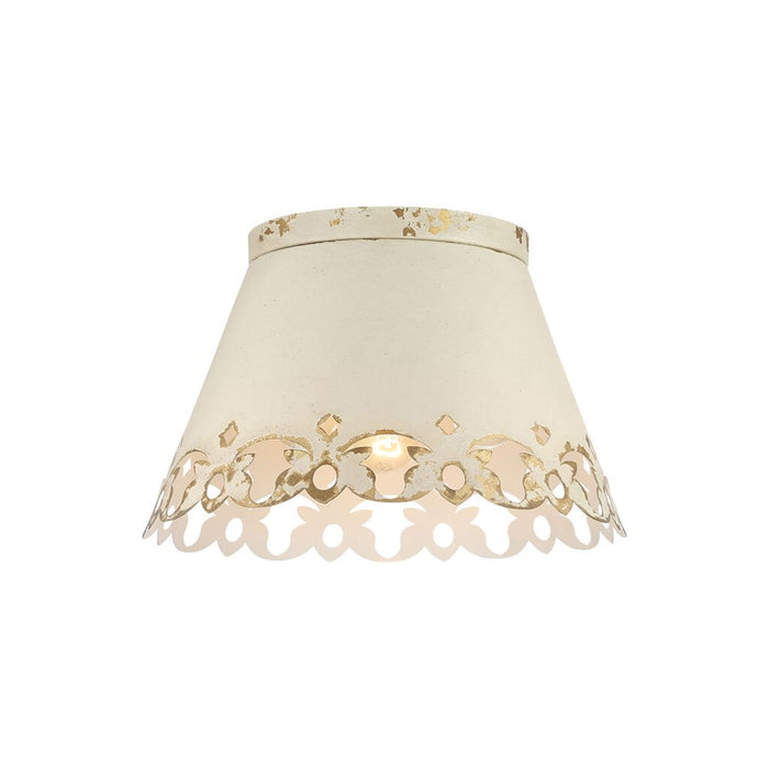 Golden Eloise 3-Light Flush Mount, Antique Ivory/Antique Ivory