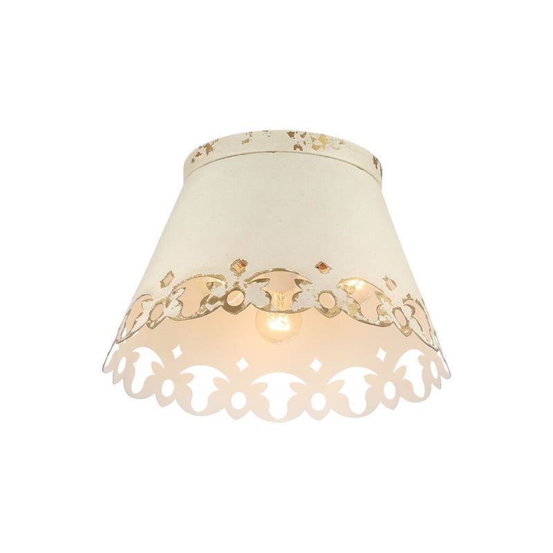 Golden Eloise 3-Light Flush Mount, Antique Ivory/Antique Ivory