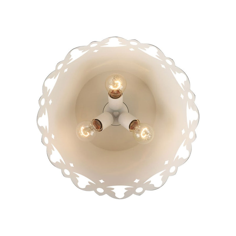 Golden Eloise 3-Light Flush Mount, Antique Ivory/Antique Ivory