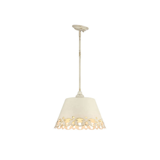 Golden Lighting Eloise 3-Light Pendant, Antique Ivory/Antique Ivory