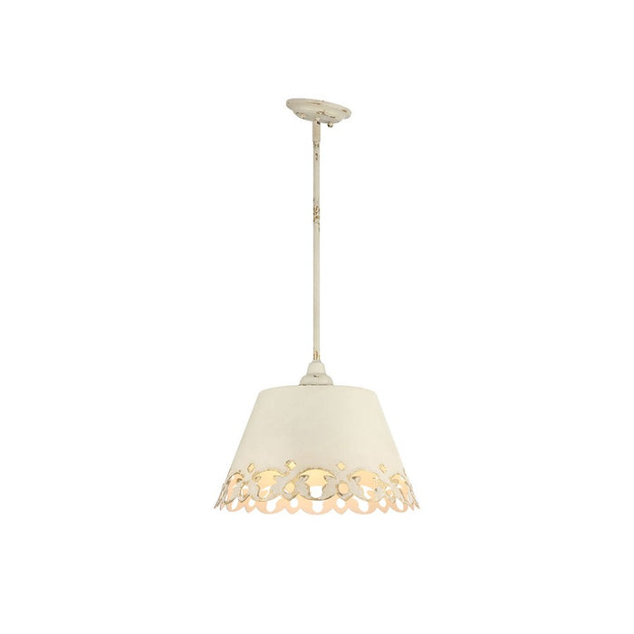 Golden Lighting Eloise 3-Light Pendant, Antique Ivory/Antique Ivory