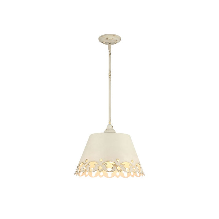 Golden Lighting Eloise 3-Light Pendant, Antique Ivory/Antique Ivory