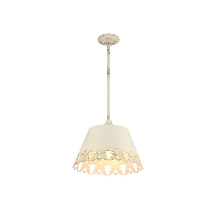 Golden Lighting Eloise 3-Light Pendant, Antique Ivory/Antique Ivory