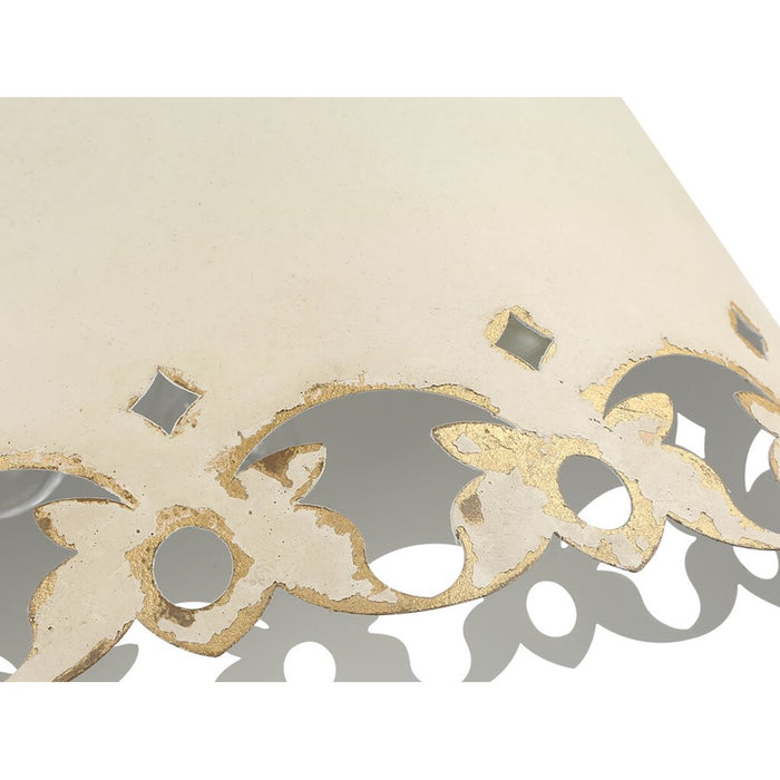 Golden Lighting Eloise 3-Light Pendant, Antique Ivory/Antique Ivory