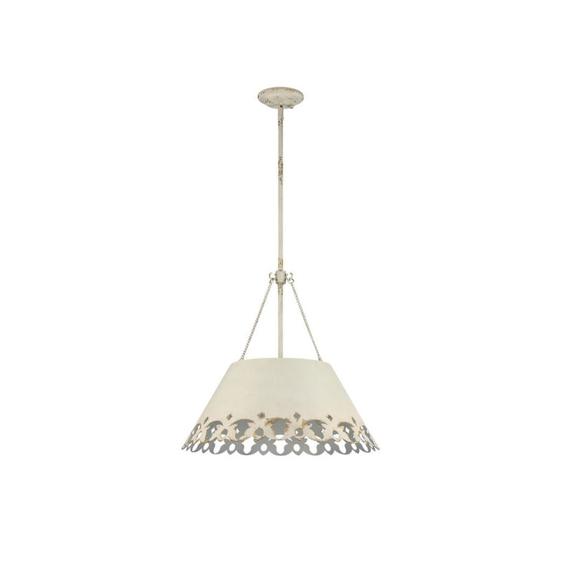 Golden Lighting Eloise 5-Light Pendant, Antique Ivory/Antique Ivory