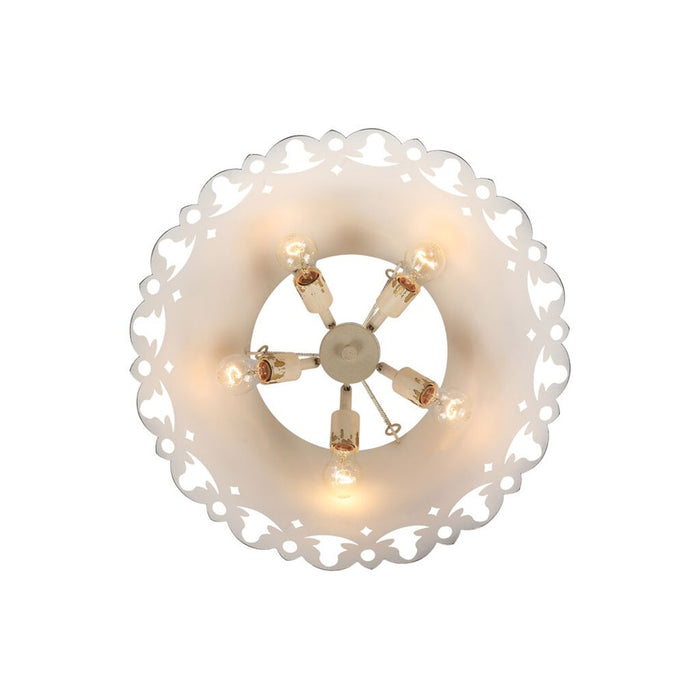 Golden Lighting Eloise 5-Light Pendant, Antique Ivory/Antique Ivory