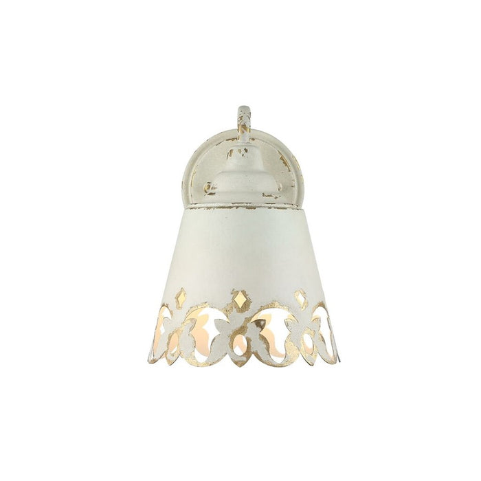 Golden Eloise 1-Light Vanity Light, Antique Ivory/Antique Ivory