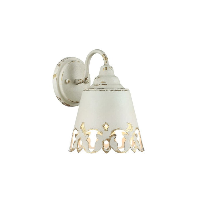 Golden Eloise 1-Light Vanity Light, Antique Ivory/Antique Ivory