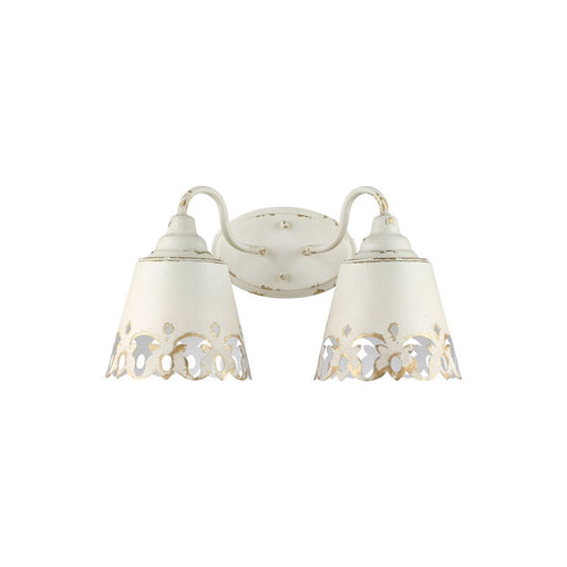 Golden Eloise 2-Light Vanity Light, Antique Ivory/Antique Ivory - 0883-BA2AI