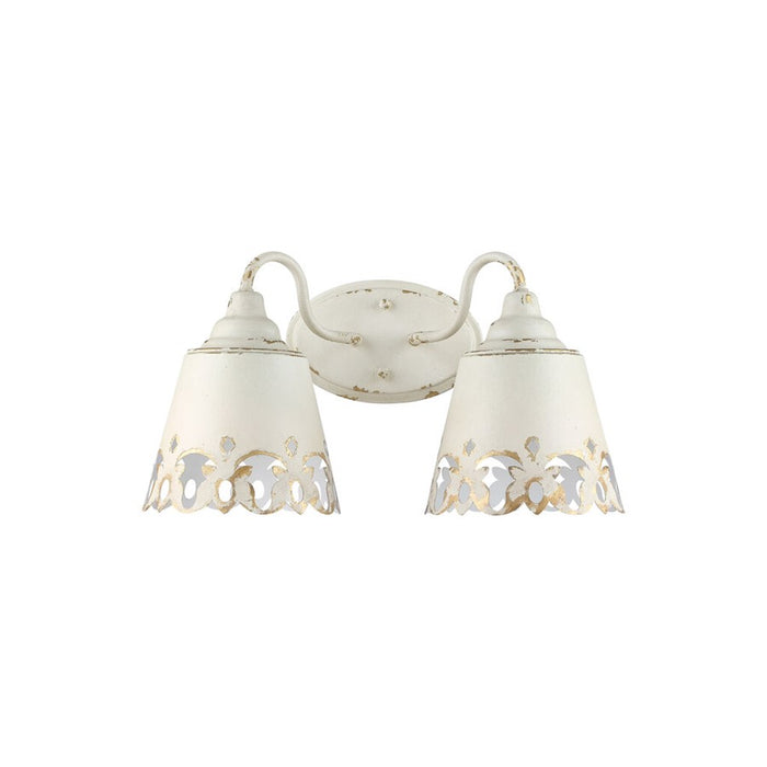 Golden Eloise 2-Light Vanity Light, Antique Ivory/Antique Ivory - 0883-BA2AI