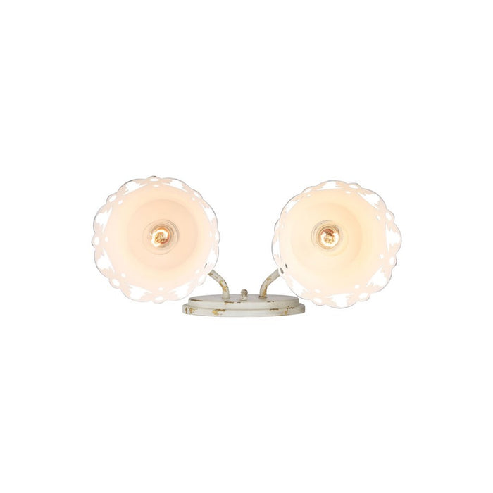 Golden Eloise 2-Light Vanity Light, Antique Ivory/Antique Ivory