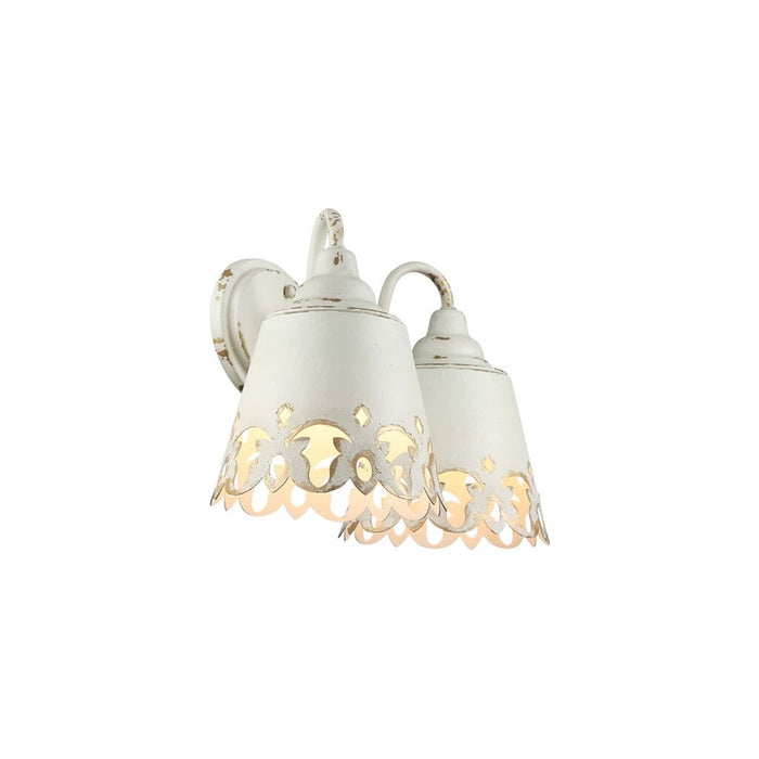 Golden Eloise 2-Light Vanity Light, Antique Ivory/Antique Ivory