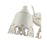 Golden Eloise 3-Light Vanity Light, Antique Ivory/Antique Ivory