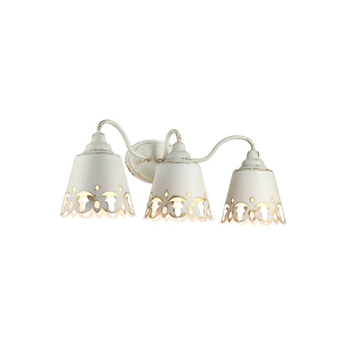 Golden Eloise 3-Light Vanity Light, Antique Ivory/Antique Ivory