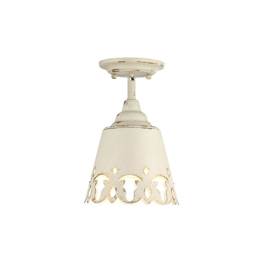 Golden Eloise 1-Light Semi-Flush, Antique Ivory/Antique Ivory - 0883-SFAI
