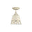 Golden Eloise 1-Light Semi-Flush, Antique Ivory/Antique Ivory