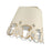 Golden Eloise 1-Light Semi-Flush, Antique Ivory/Antique Ivory