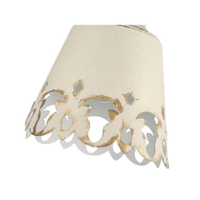 Golden Eloise 1-Light Semi-Flush, Antique Ivory/Antique Ivory