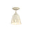 Golden Eloise 1-Light Semi-Flush, Antique Ivory/Antique Ivory