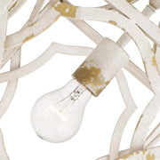 Golden Lighting Laurent 1-Light Pendant | Traditional Antique Ivory Steel Lantern | Kitchen & Foyer | 9 x 9 x 16 in | Model 0885-S AI
