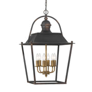 Golden Lighting Christoff 18in 6-Light Pendant | Traditional Antique Black Iron | Dining Room & Foyer | 18 x 18 x 28.75 in | Model 0888-6P ABI