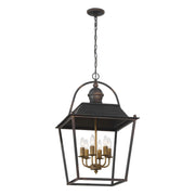 Golden Lighting Christoff 18in 6-Light Pendant | Traditional Antique Black Iron | Dining Room & Foyer | 18 x 18 x 28.75 in | Model 0888-6P ABI