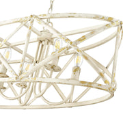 Golden Lighting Alcott 45in 8-Light Island Light | Country Antique Ivory Steel | Kitchen Island & Dining Room | 45 x 14 x 13.63 in | Model 0890-LP AI