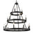 Golden Lighting Alastair 3 Tier Chandelier, Matte Black