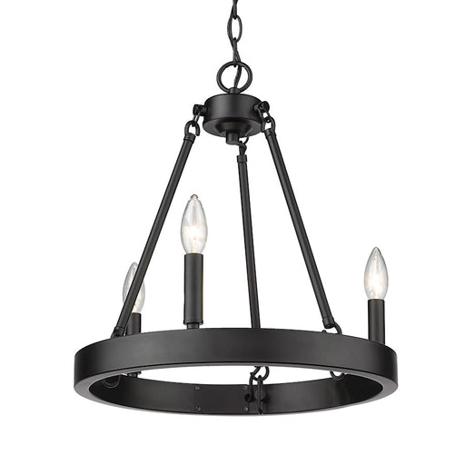 Golden Lighting Alastair Chandelier, Matte Black