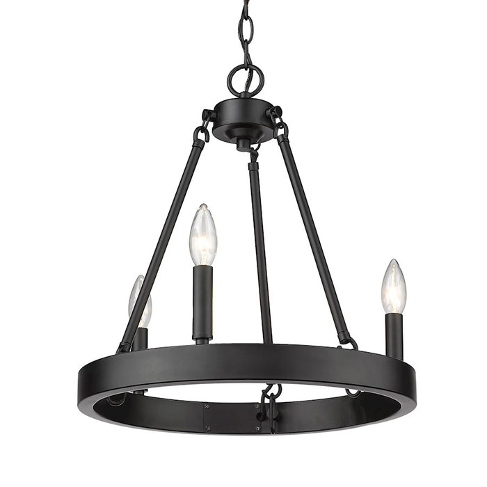 Golden Lighting Alastair Chandelier, Matte Black