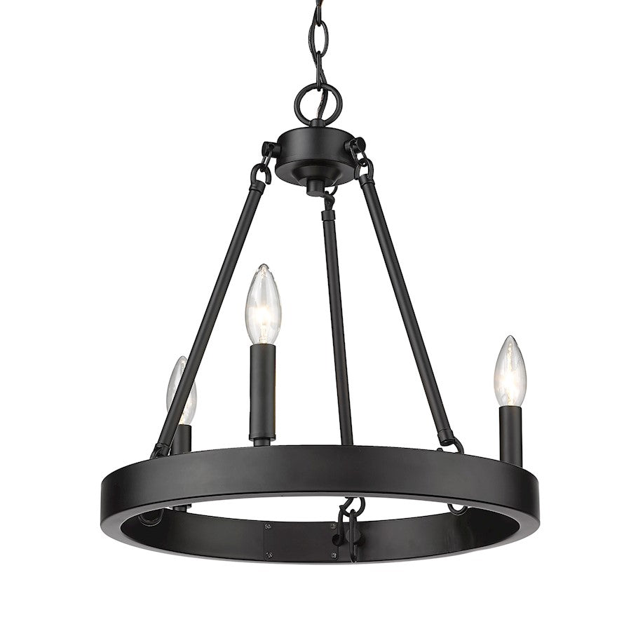 Golden Lighting Alastair Chandelier, Matte Black