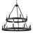 Golden Lighting Alastair 2 Tier Chandelier, Matte Black