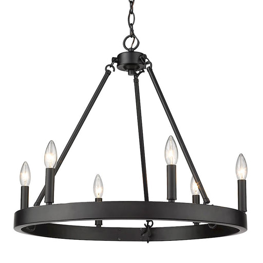 Golden Lighting Alastair Chandelier, Matte Black