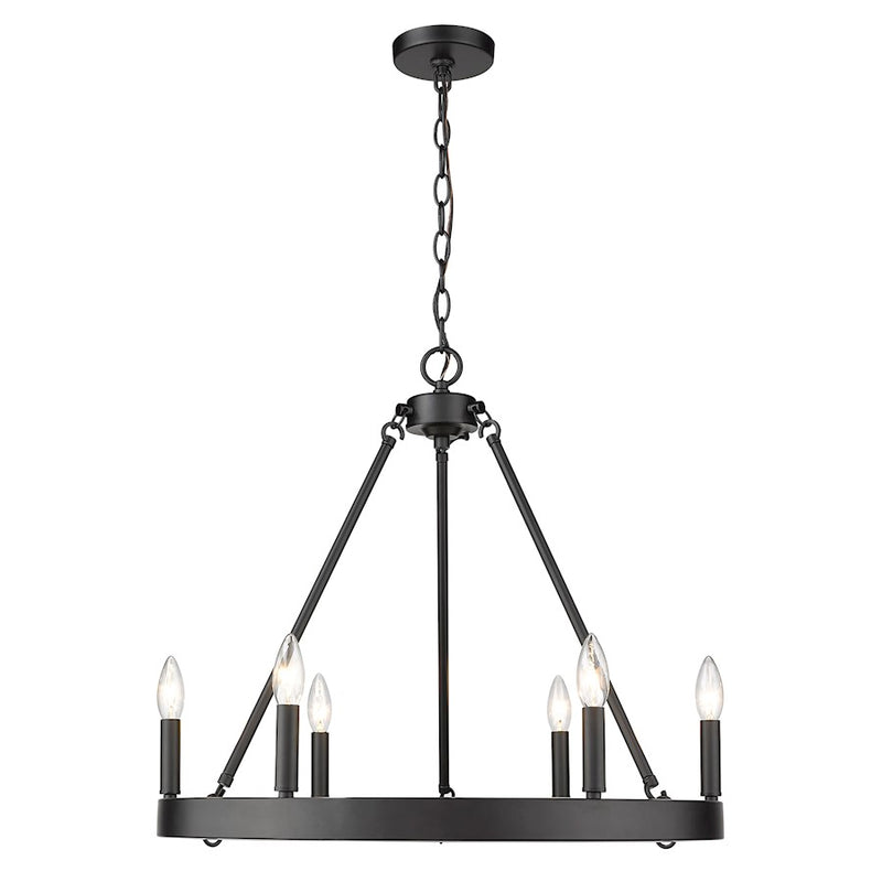 Golden Lighting Alastair Chandelier, Matte Black