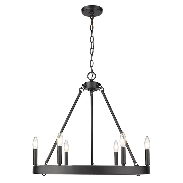 Golden Lighting Alastair Chandelier, Matte Black