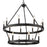 Golden Lighting Alastair 2 Tier Chandelier, Matte Black